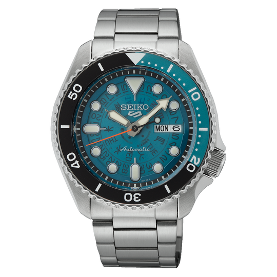 Seiko 5 Sports Men's Blue Skeleton Style Automatic Watch SRPJ45K1