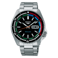 Seiko 5 Sports Men's Black Retro Regatta Timer Automatic Watch SRPK13K1