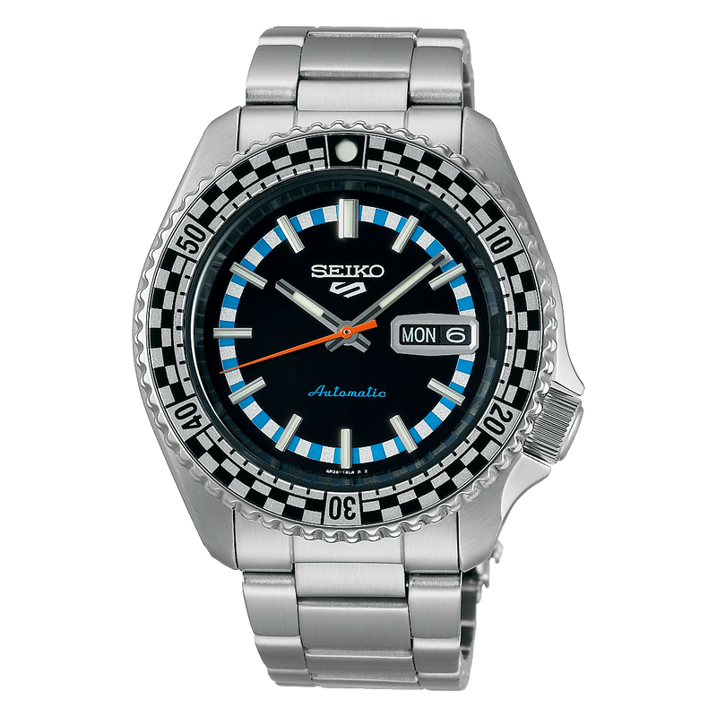 Seiko 5 Sports Men's Black/White Checker Flag Special Edition Watch SRPK67K1