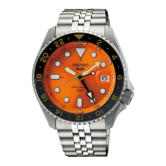 Seiko 5 Sport SKX GMT Men's Orange Watch SSK005K1