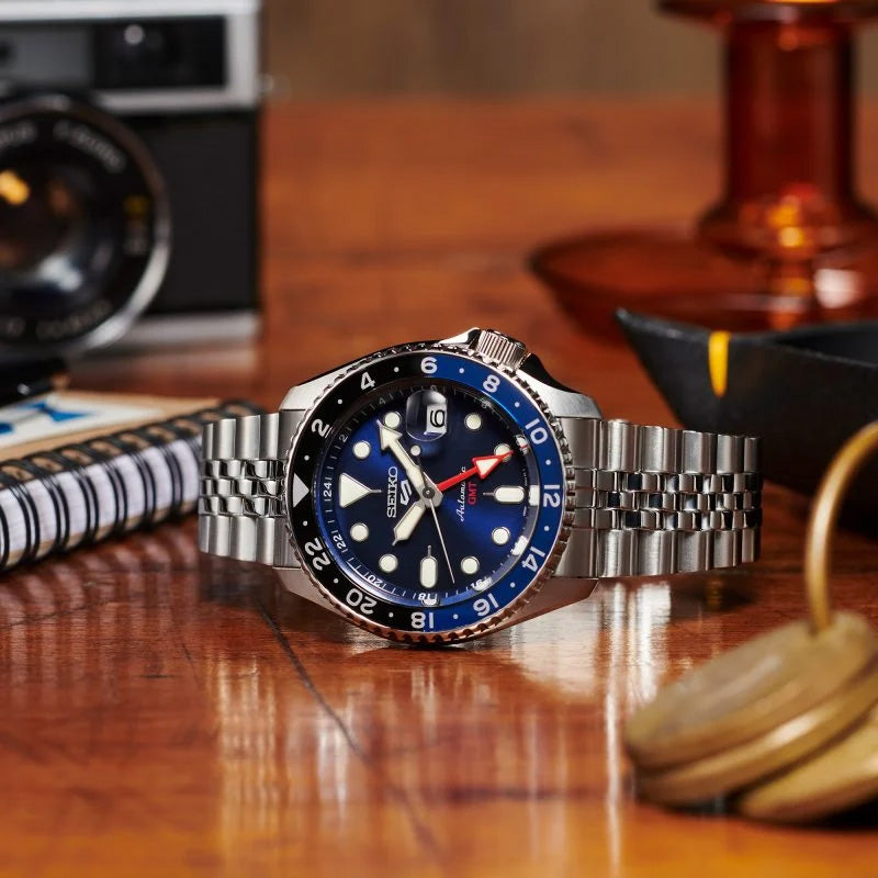 Seiko 5 Sport 'Blueberry' GMT SKX Men's Blue Watch SSK003K1