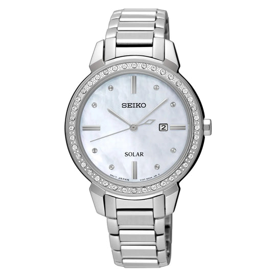 Seiko Solar Diamond Accent Ladies Watch SUT327P1