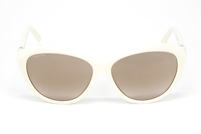 Swarovski Women's Sunglasses Oval Cat Eye Cream Brown