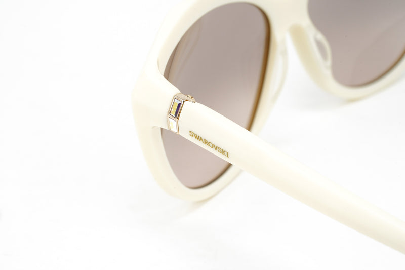 Swarovski Women's Sunglasses Oval Cat Eye Cream Brown