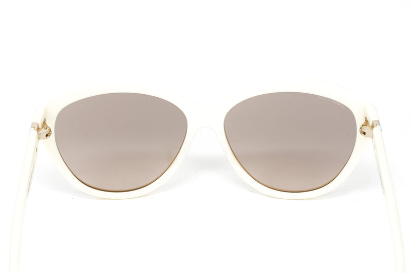 Swarovski Women's Sunglasses Oval Cat Eye Cream Brown