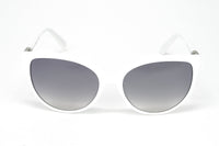 Swarovski Women's Sunglasses Oval Cat Eye White Gradient Grey