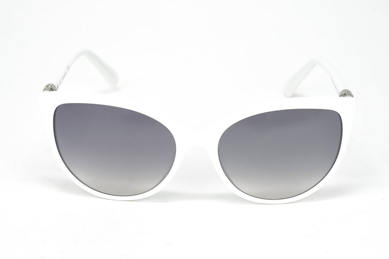 Swarovski Women's Sunglasses Oval Cat Eye White Gradient Grey