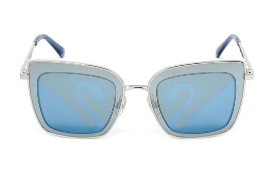 Swarovski Women's Sunglasses Square Cat Eye Blue/Grey