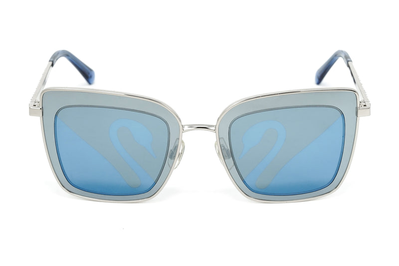 Swarovski Women's Sunglasses Square Cat Eye Blue/Grey