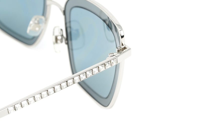 Swarovski Women's Sunglasses Square Cat Eye Blue/Grey