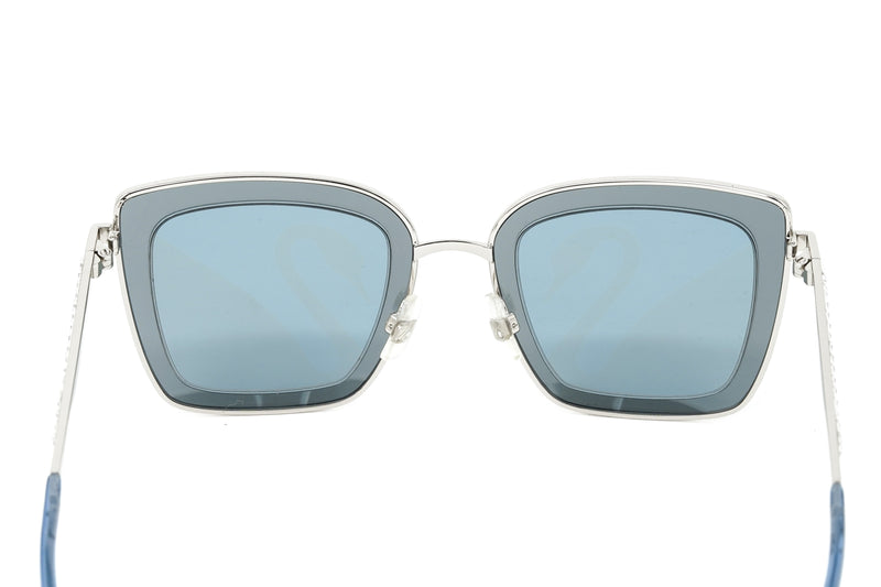 Swarovski Women's Sunglasses Square Cat Eye Blue/Grey