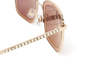 Swarovski Women's Sunglasses Square Cat Eye Gold Pink