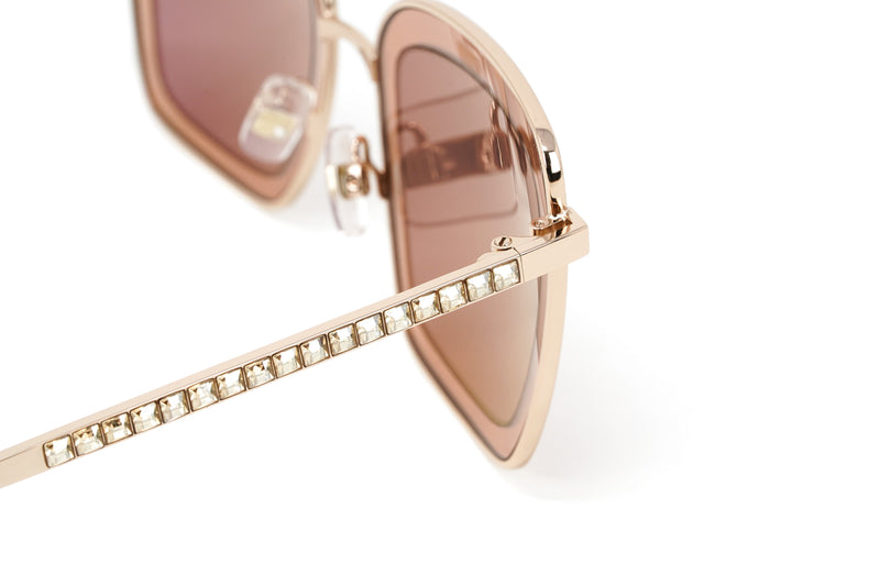 Swarovski Women's Sunglasses Square Cat Eye Gold Pink