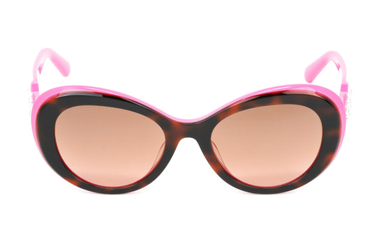 Swarovski Women's Sunglasses Oval Cat Eye Tortoise Pink SK0224/S 56F