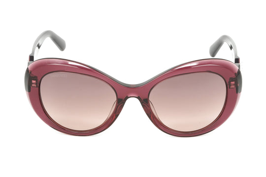 Swarovski Women's Sunglasses Oval Cat Eye Translucent Aubergine SK0224/S 69T