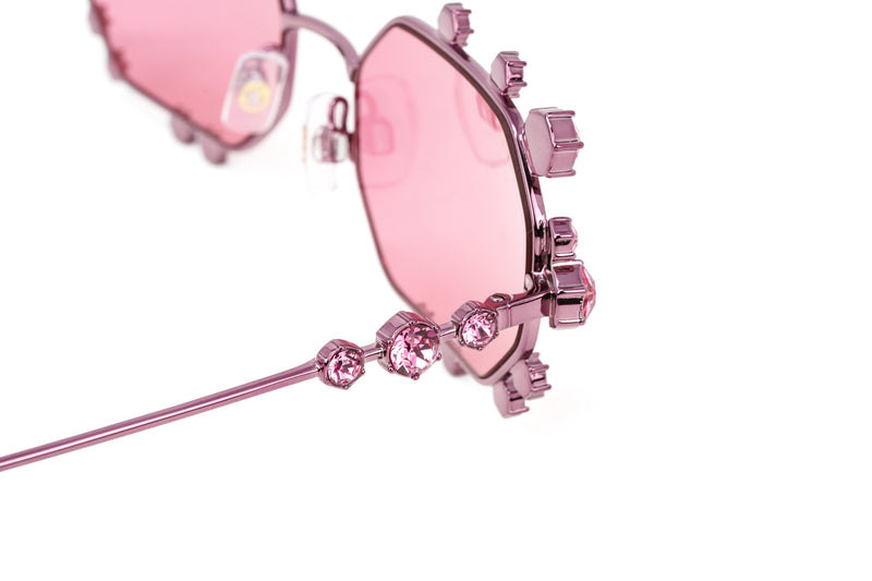 Swarovski Women's Sunglasses Irregular Pink Mirrored