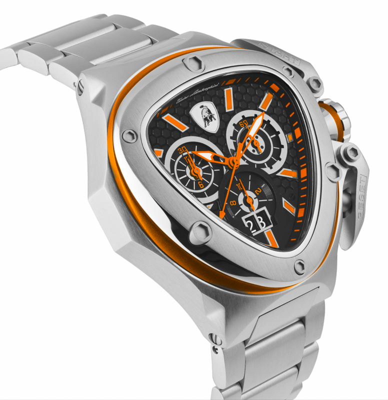 Tonino Lamborghini Spyder X SS Chronograph Date Steel Orange T9XB-SS-B