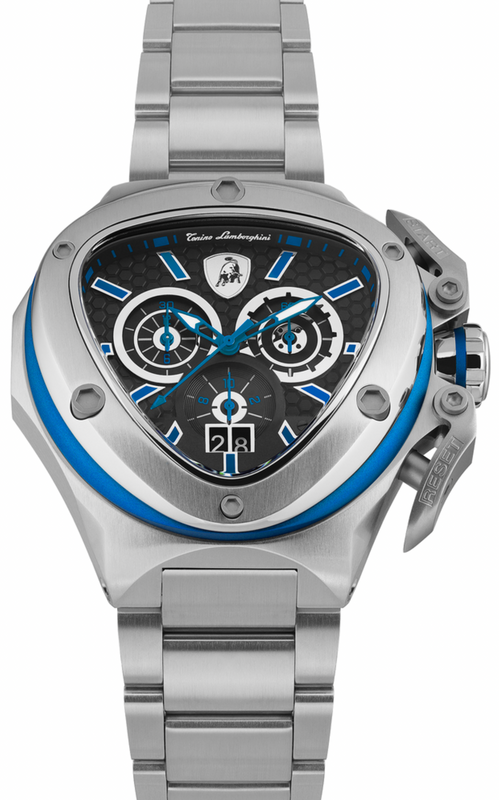 Tonino Lamborghini Spyder X SS Chronograph Date steel Blue T9XC-SS-B