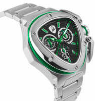 Tonino Lamborghini Spyder X SS Chronograph Date Steel Green T9XF-SS-B