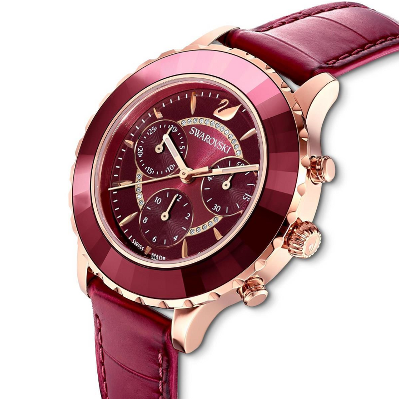 Swarovski Watch Octea Lux Chrono Red Purple Swarovski Watch Octea Lux Chrono Red Purple