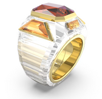 Swarovski Chroma Cocktail Ring Pink and Gold