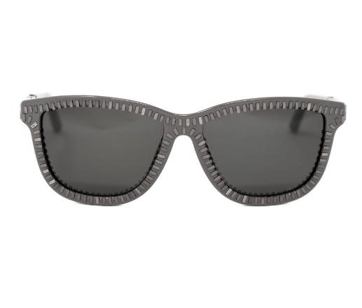 Alexander Wang Sunglasses Rectangular Grey Zip Motif AW3C4SUN