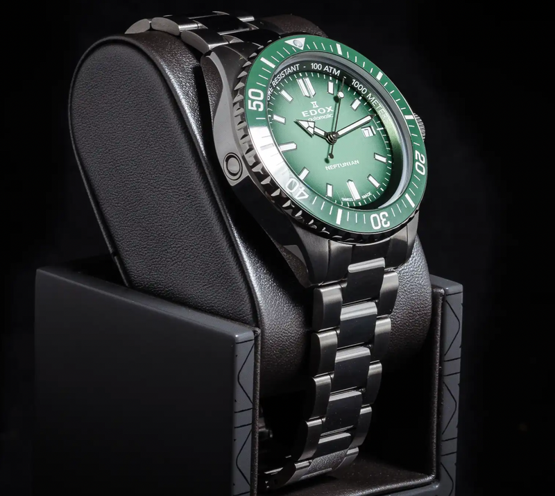 Edox 80120-3VM-VDN1 Men's Neptunian Automatic Green Watch