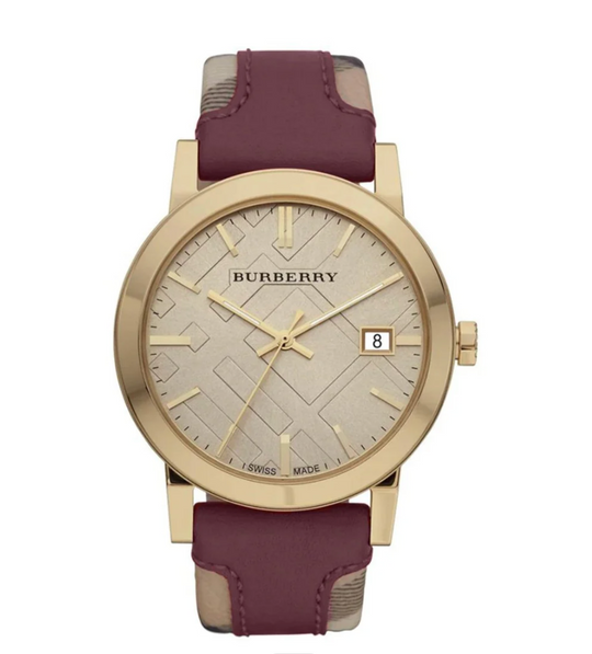 Burberry BU9017 The City Check Gold 38mm Watch