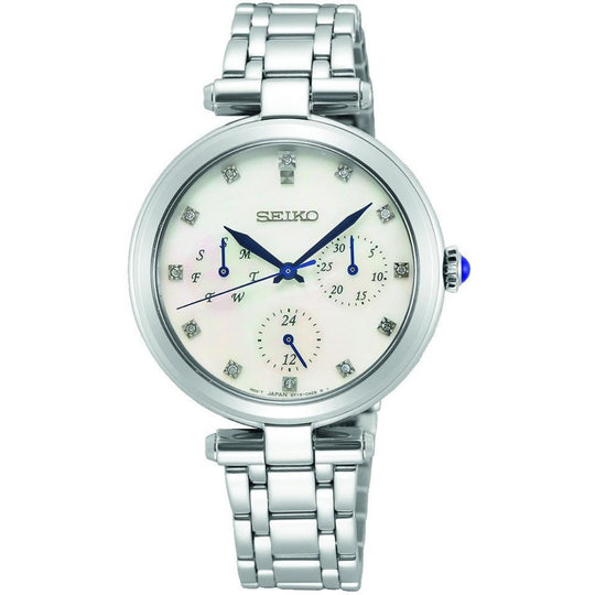 Seiko Caprice 12 Diamonds Classic White Ladies Watch SKY663P1
