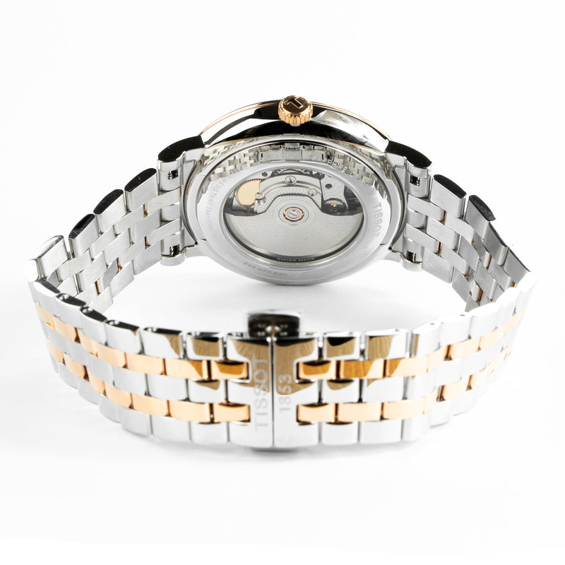 Tissot Carson Premium Automatic Powermatic 80 Men's Rose Gold Two-Tone Watch