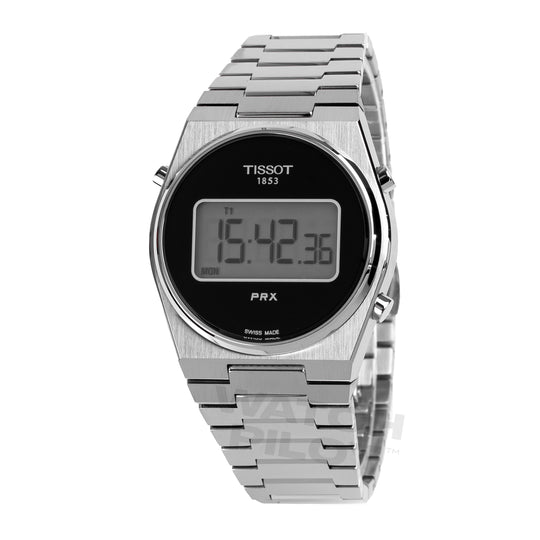 Tissot PRX Digital Unisex Silver Black Watch T1372631105000