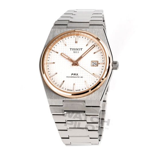 Tissot Prx Powermatic 80 Men's Silver Watch T1374072103100
