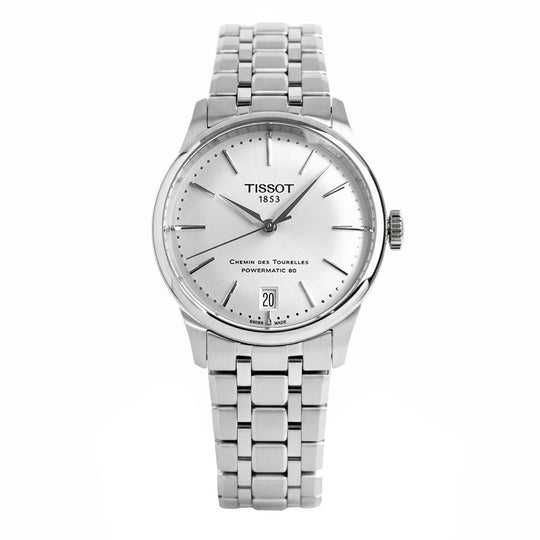 Tissot Chemin des Tourelles Powermatic 80 Ladies' Silver Watch T1392071103100