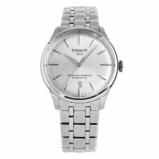 Tissot Chemin des Tourelles Powermatic 80 Men's Silver Watch T1398071103100