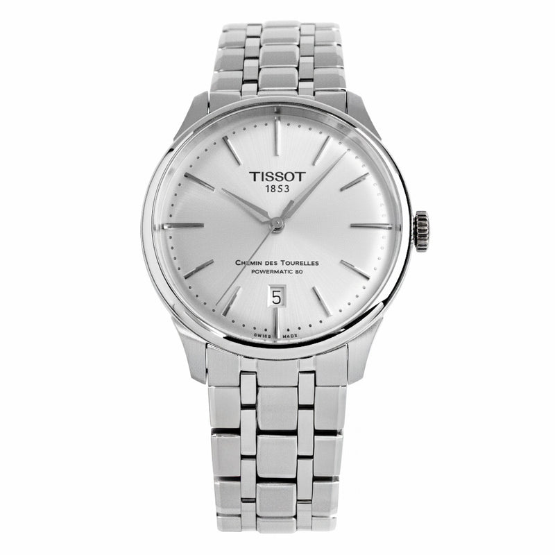 Tissot Chemin des Tourelles Powermatic 80 Men's Silver Watch T1398071103100