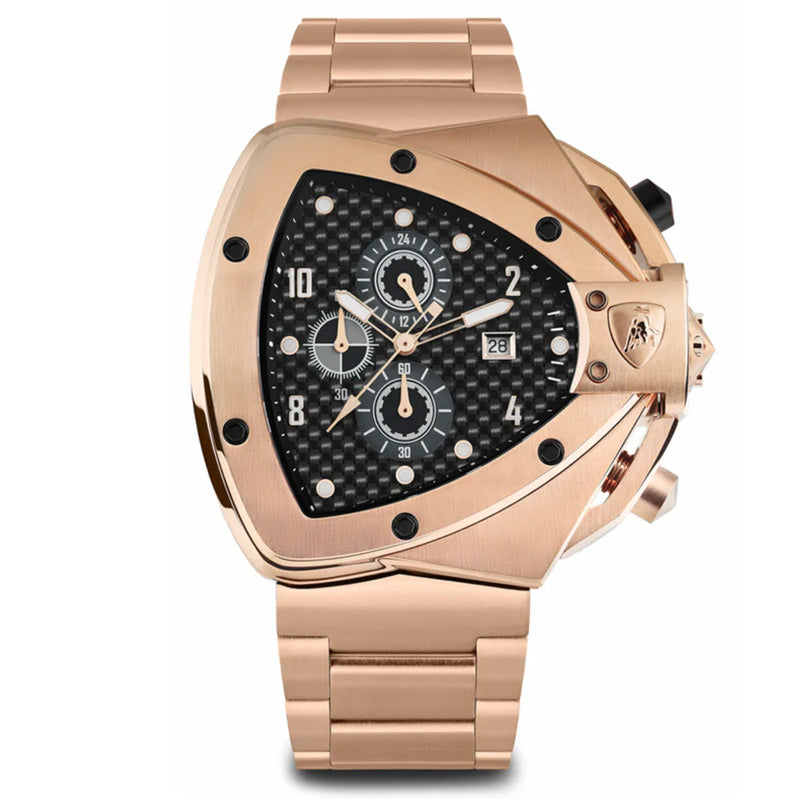 Tonino Lamborghini Men's Chronograph Watch Spyder Horizontal Rose Gold T20SH-C-B