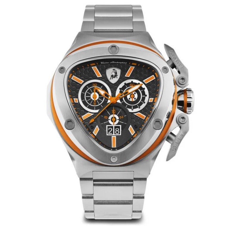 Tonino Lamborghini Spyder X SS Chronograph Date Steel Orange T9XB-SS-B