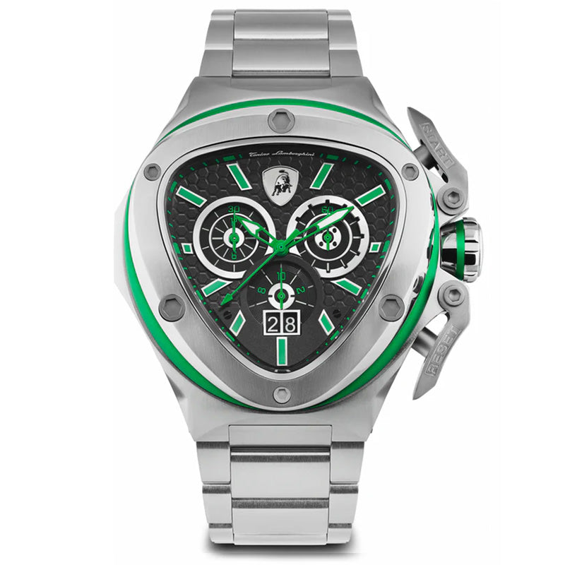 Tonino Lamborghini Spyder X SS Chronograph Date Steel Green T9XF-SS-B