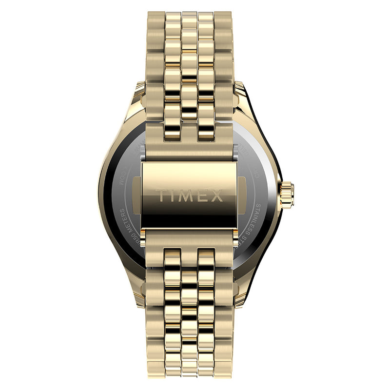 Timex Klassiek kristallen dameshorloge, Roségoud-toon, armband Timex Klassiek kristallen dameshorloge, Roségoud-toon, armband