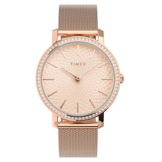 Timex Transcend Ladies Rose Gold Watch TW2V52500