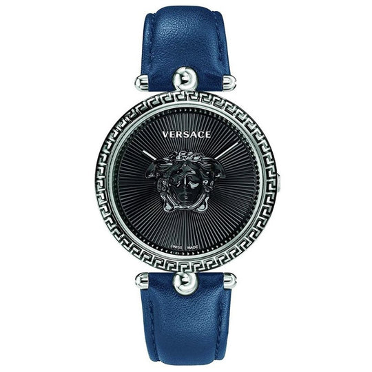 Versace Palazzo Empire Quartz Ladies' Silver Black Blue Watch VCO080017