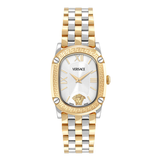 Versace Greca Couture 29mm Silver Gold Ladies Dress Watch