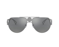 Versace Men's Sunglasses Medusa Pilot Silver Mirror VE2225 10016G