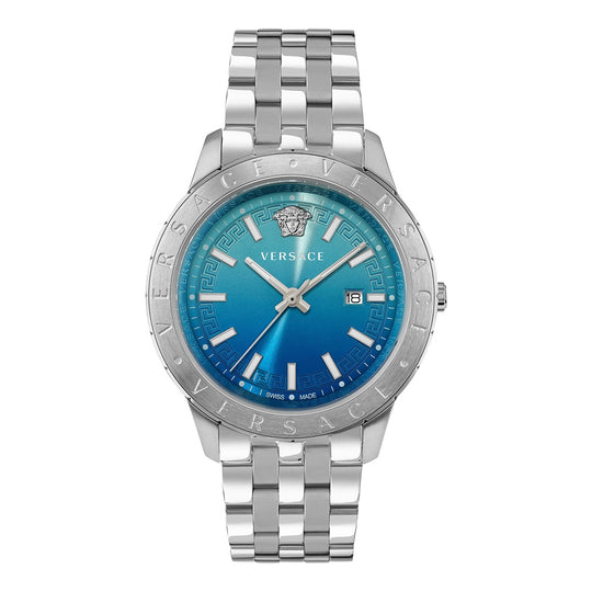 Versace Univers 43mm Blue Dial Stainless Steel Men's Watch