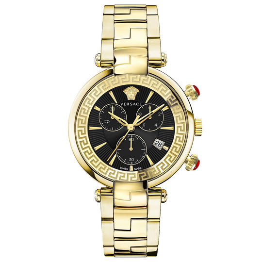 Versace Revive Chronograph Men's Black Gold Watch VE2M00621