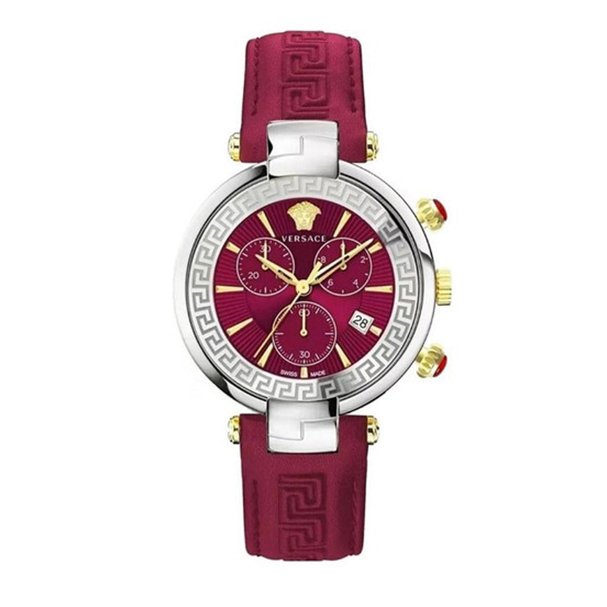 Versace Revive Chronograph Ladies' Red Silver Quartz Watch | WatchPilot