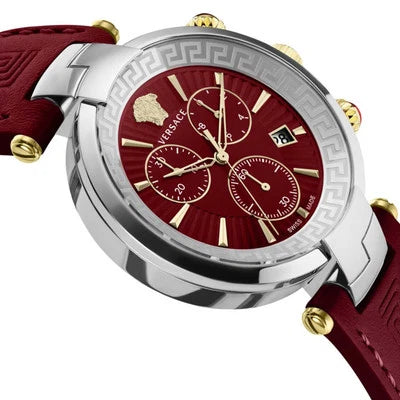 Versace Revive Chronograph Ladies' Red Silver Quartz Watch | WatchPilot
