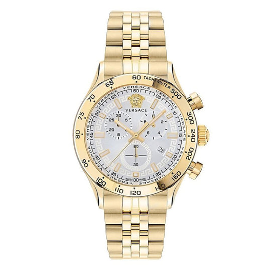 Versace Hellenyium Chronograph Men's Gold Silver Watch VE2U01124