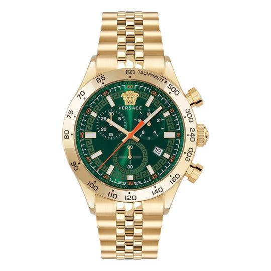 Versace Hellenyium Chronograph 43mm Green Gold Men’s Watch