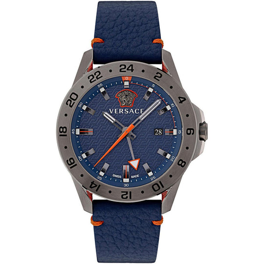 Versace Men's Watch Sport Tech GMT 45mm Blue VE2W00222
